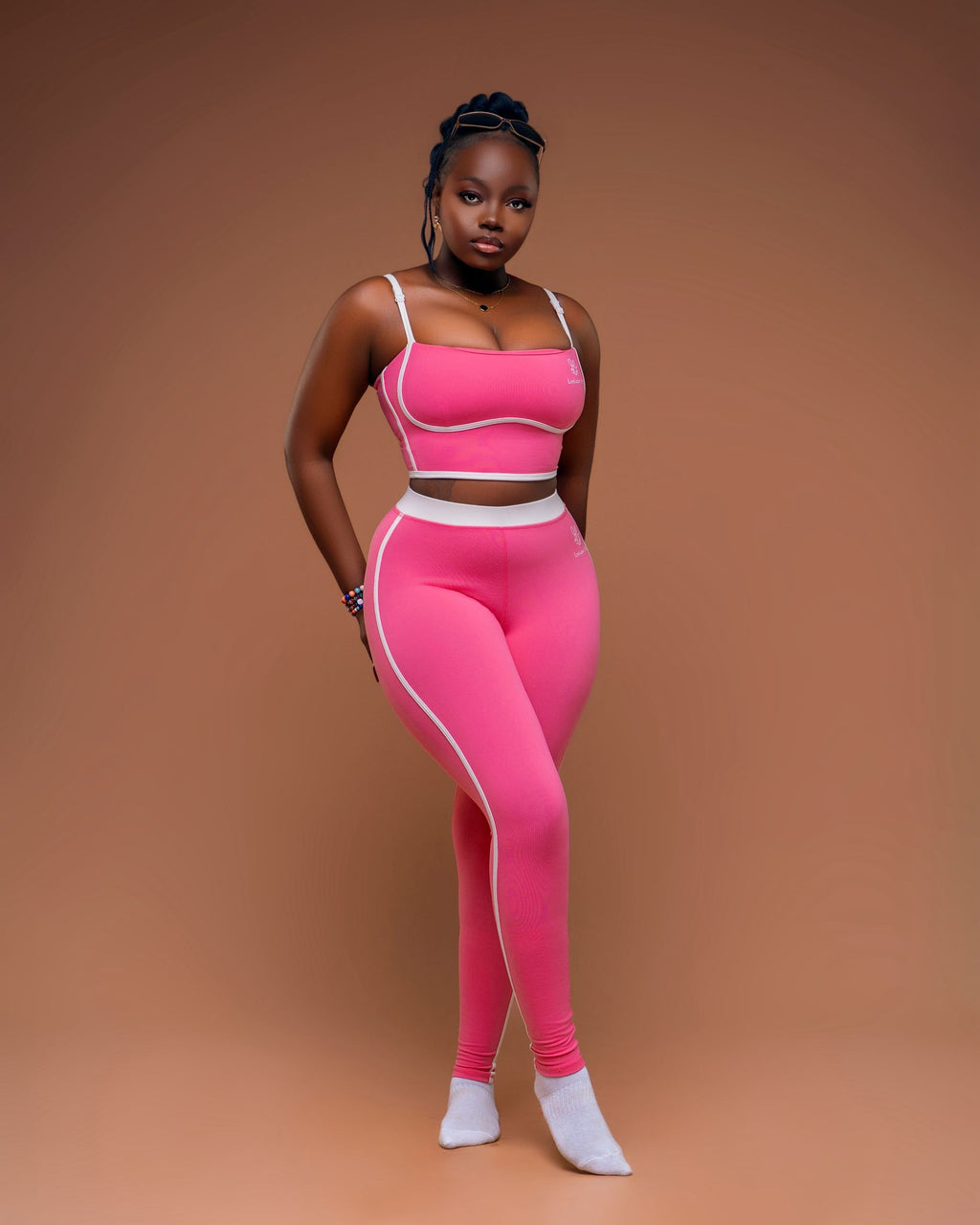 Contrast Line Two-Piece Set