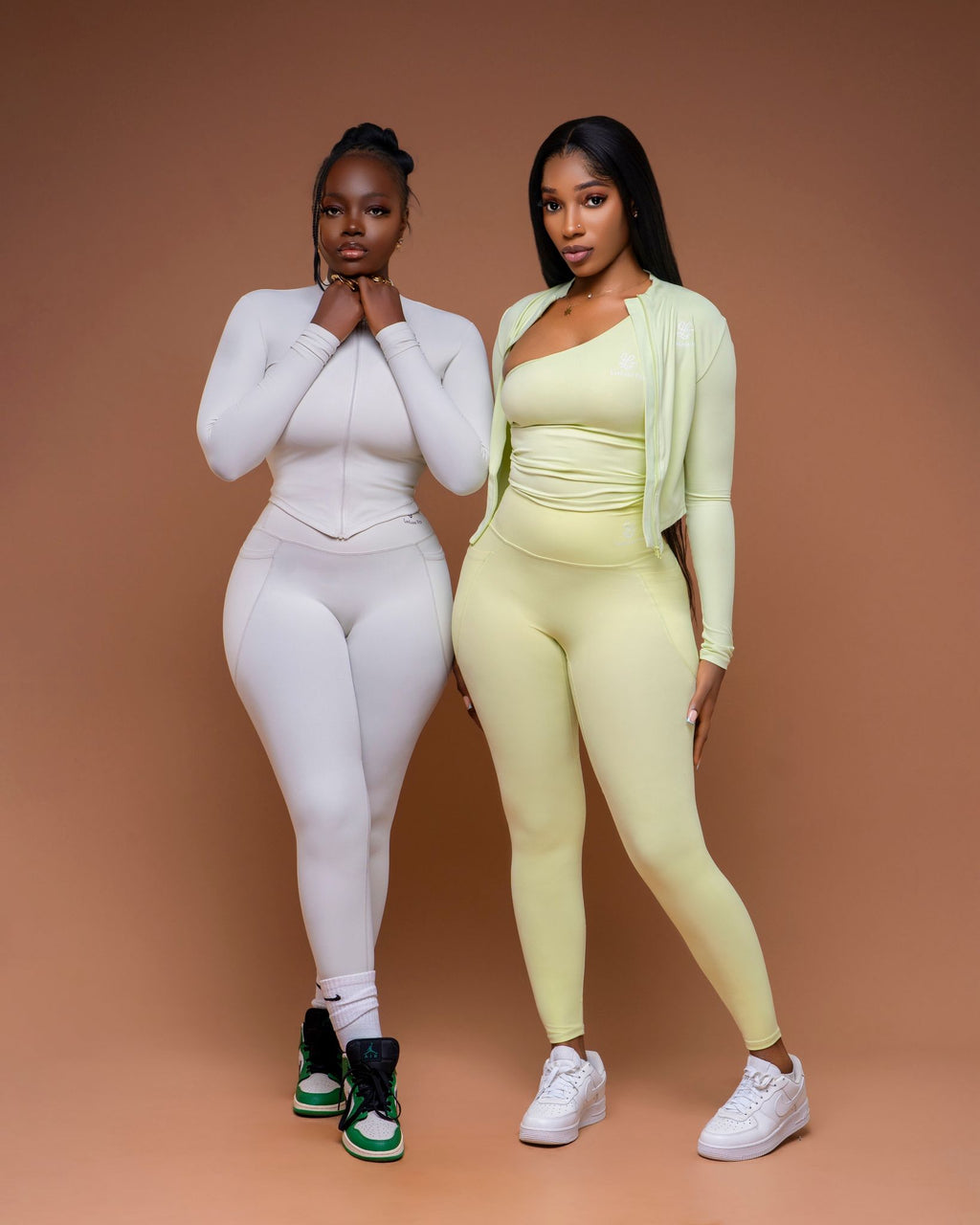 3-Piece Set (Leggings, one arm Crop Top, Jacket)