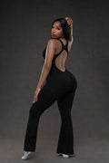 Backless Flare Jumpsuit