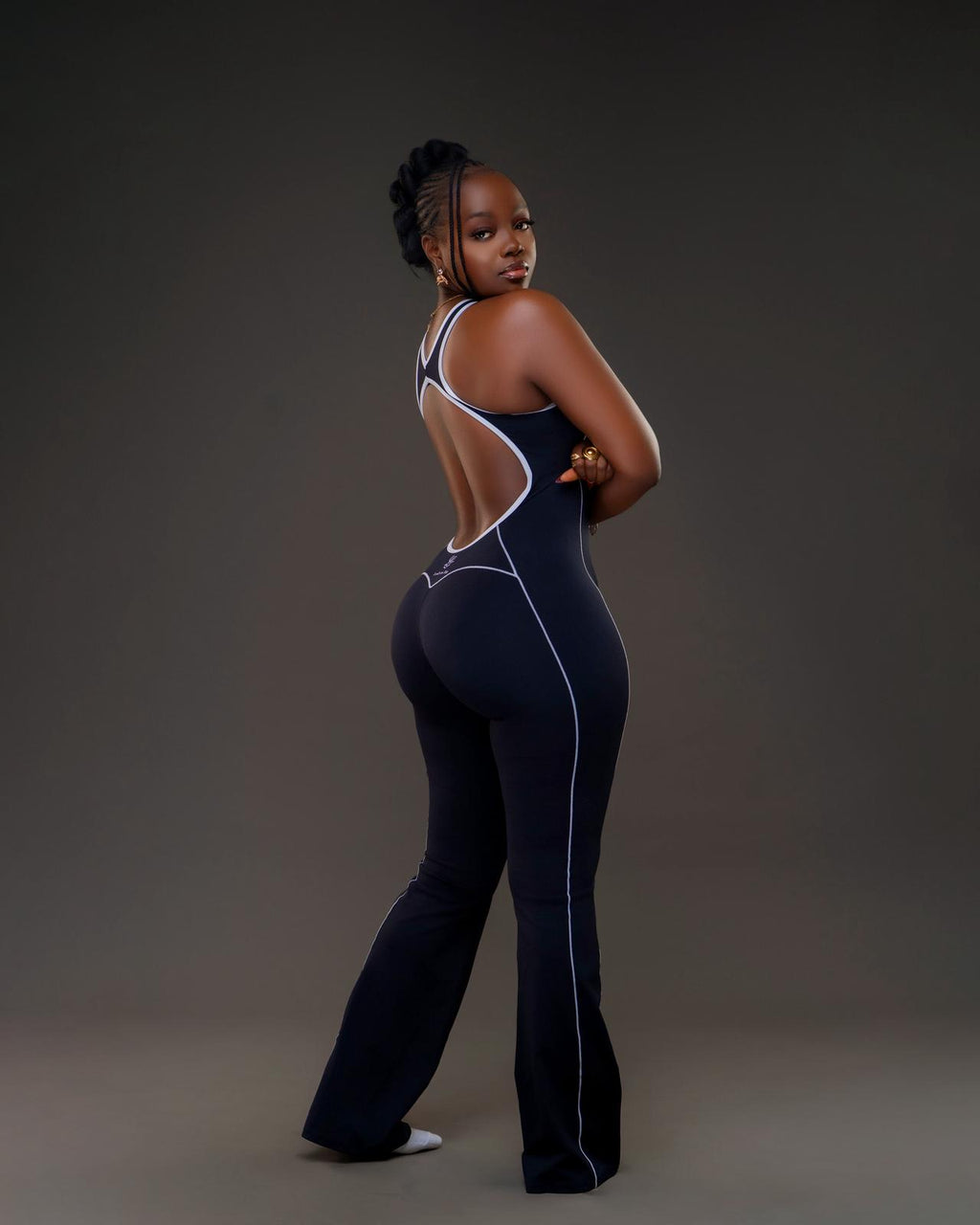 Backless Flare Jumpsuit