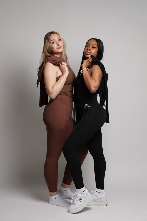 3-Piece Set (Leggings, one arm Crop Top, Jacket)